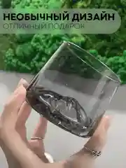 Черный стакан набор 6,2,1шт КАРТОФАН айсберг стеклянный для виски бренди коктелей воды сока 200мл