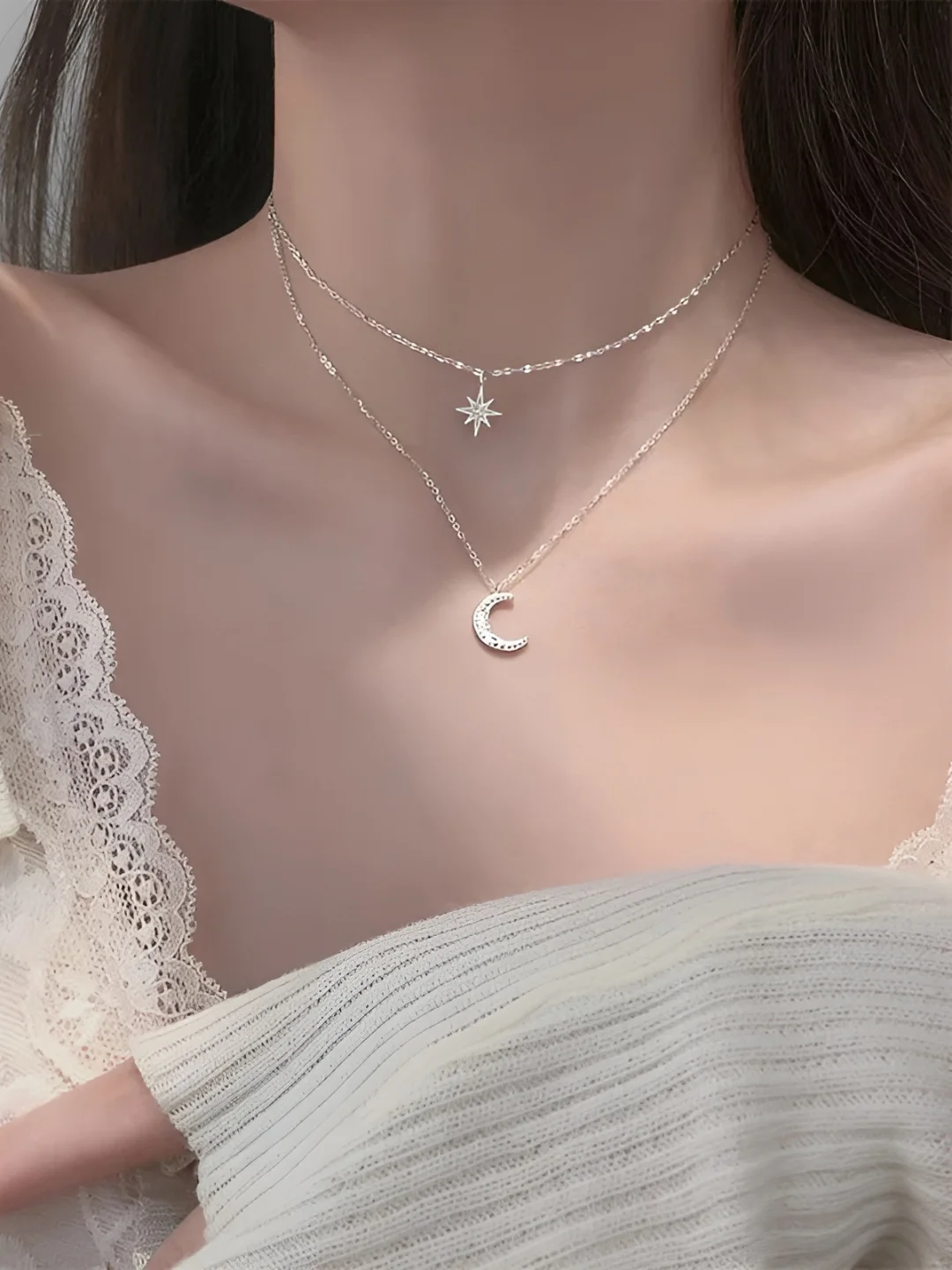 Серебряный цепочка на шею женская