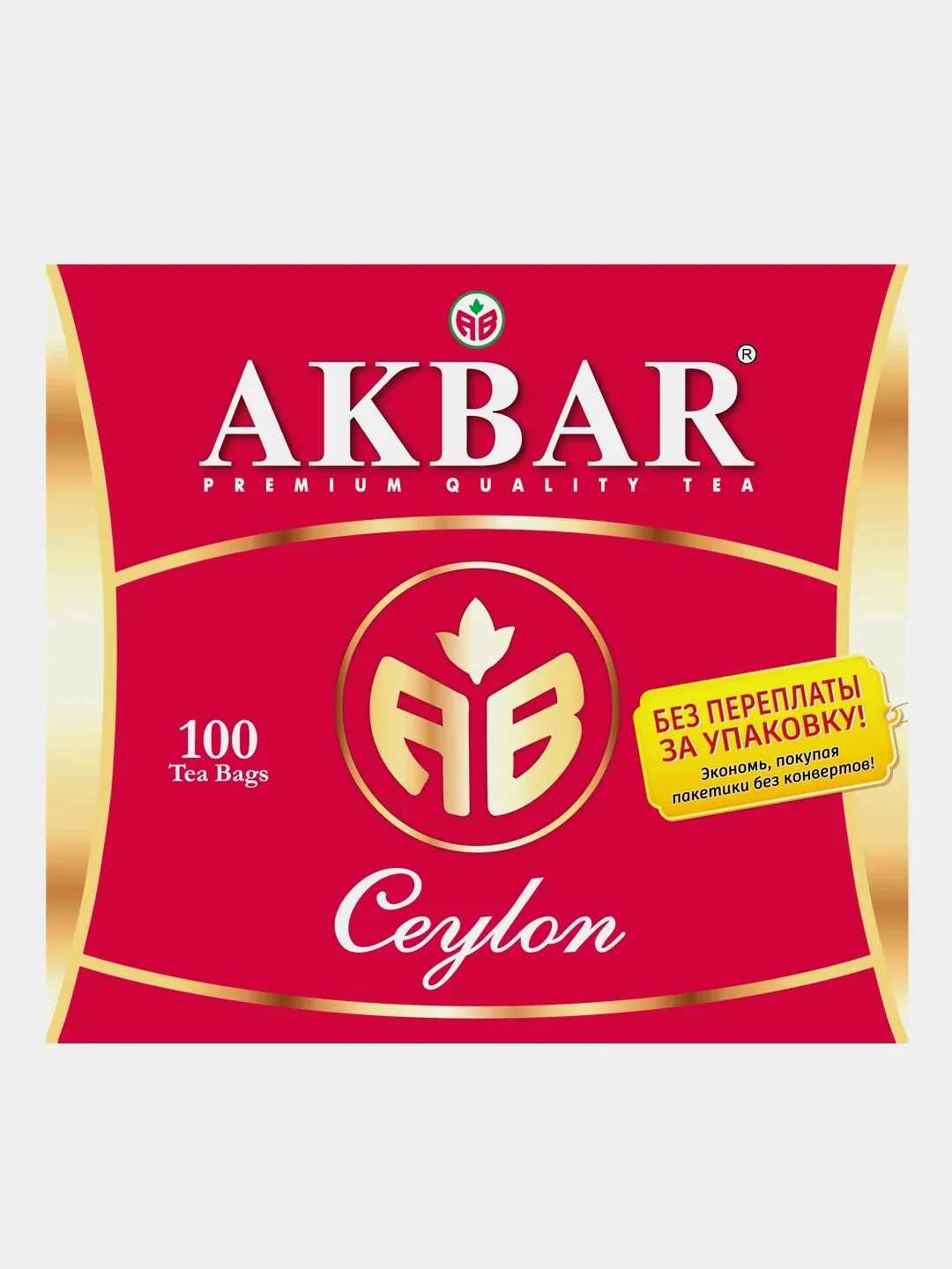 Чай черный AKBAR, 100 пакетиков по 2 г