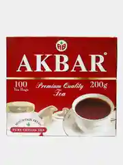 Чай черный AKBAR, 100 пакетиков по 2 г