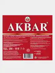 Чай черный AKBAR, 100 пакетиков по 2 г