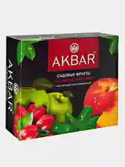 Чай черный AKBAR "Садовые фрукты", 100 пакетиков  по 1,5 г