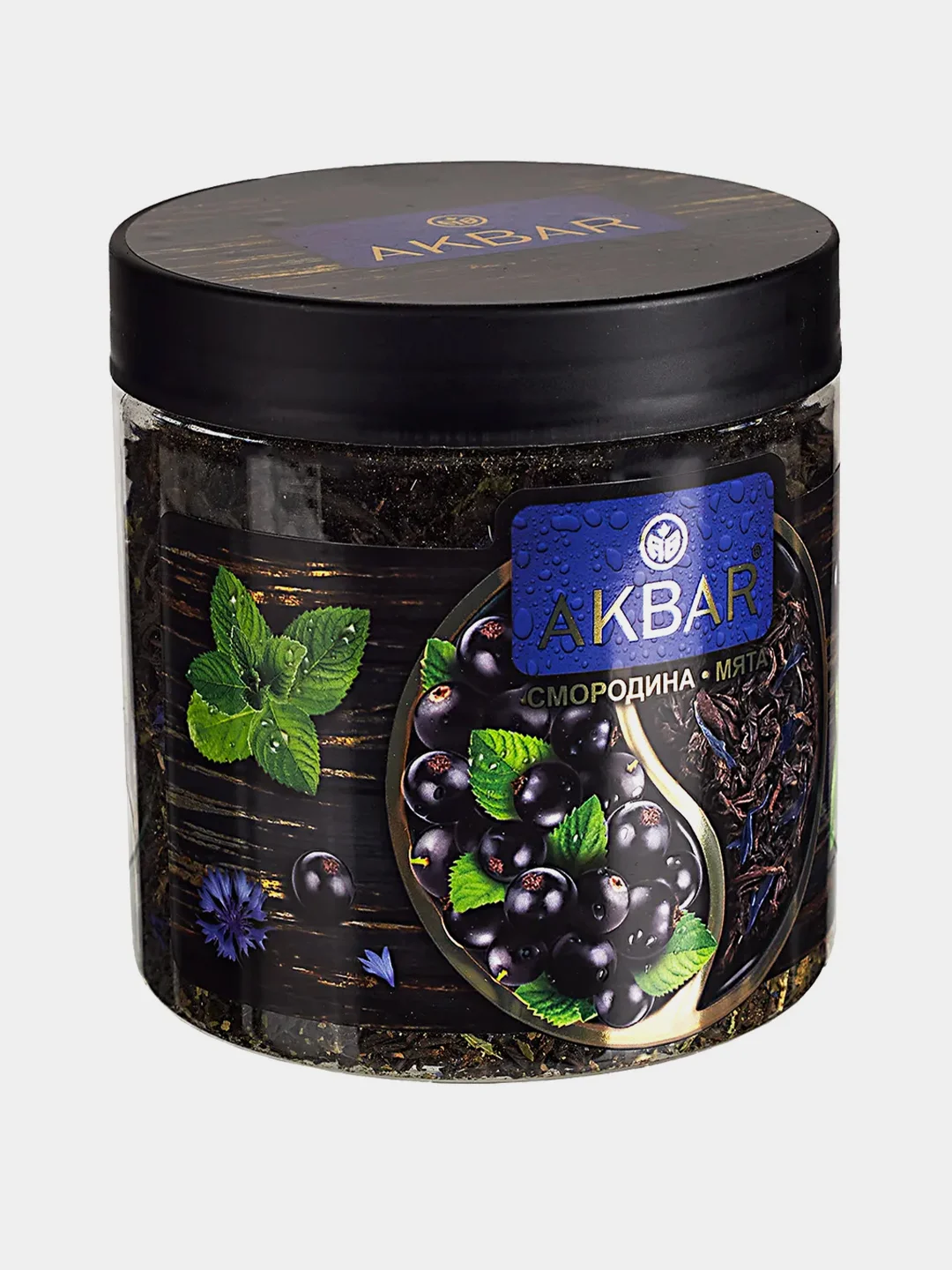 Чай черный AKBAR "Смородина и мята", крупнолистовой, 100 г
