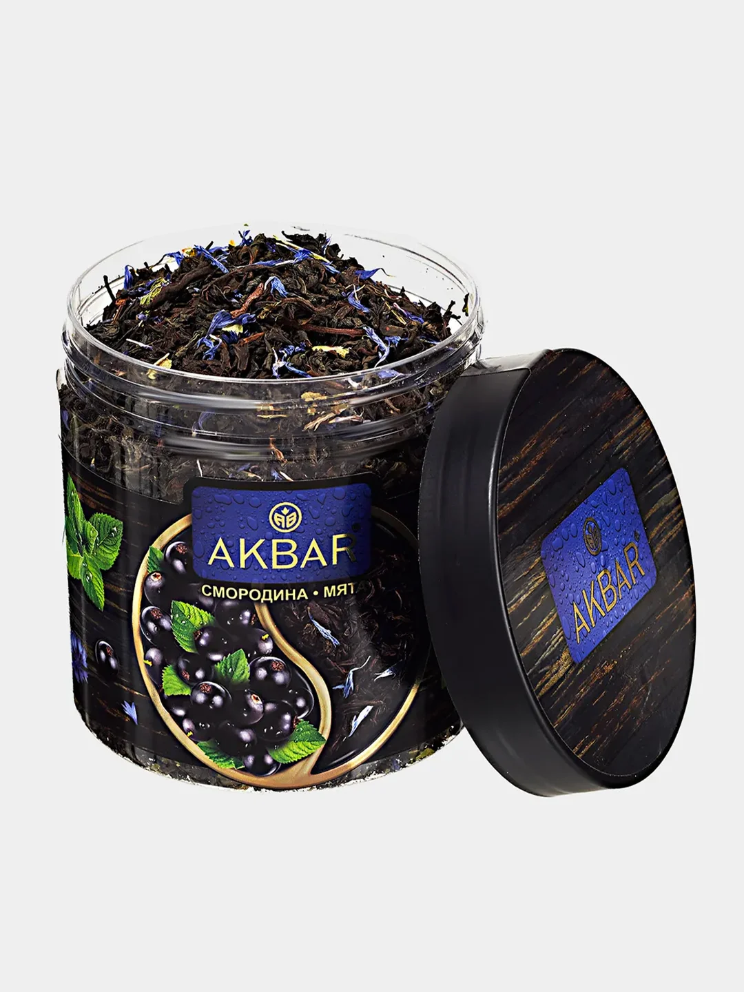 Чай черный AKBAR "Смородина и мята", крупнолистовой, 100 г