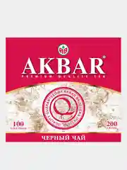 Чай черный AKBAR, 100 пакетиков по 2 г