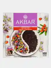 Чай черный AKBAR "Чабрец и облепиха", 100 пакетиков по 1,5 г