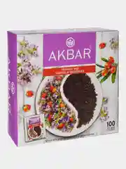 Чай черный AKBAR "Чабрец и облепиха", 100 пакетиков по 1,5 г