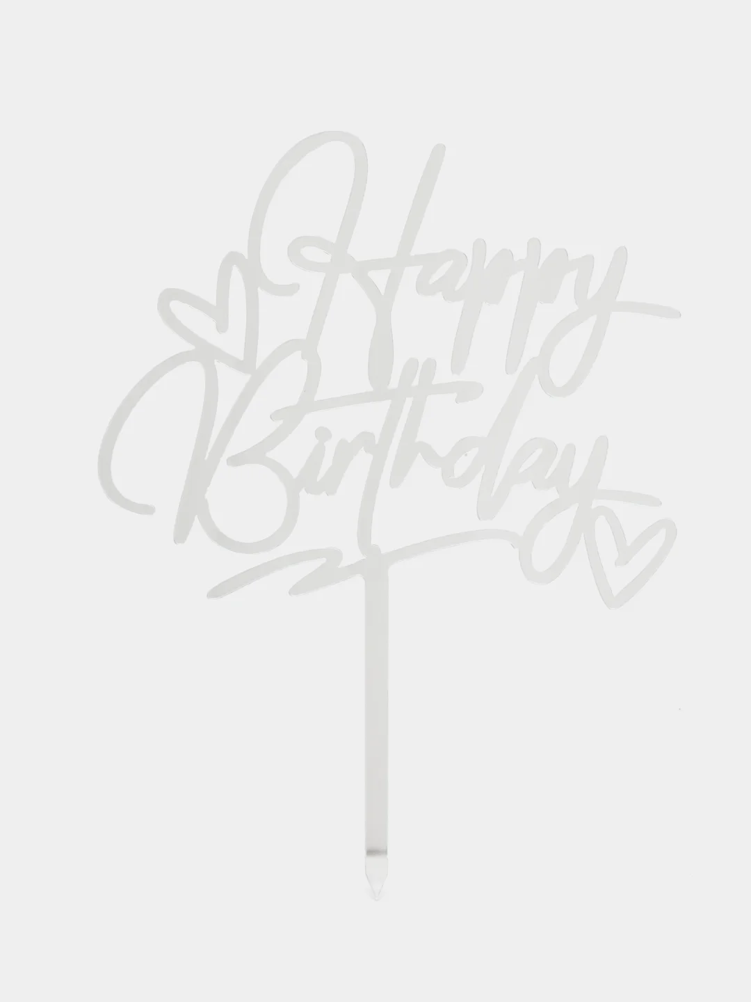 Прозрачный топпер для торта Happy Birthday