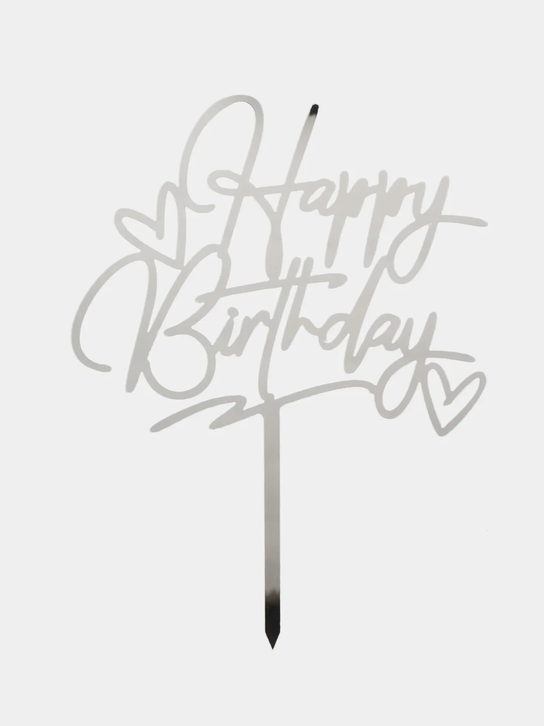 Прозрачный топпер для торта Happy Birthday