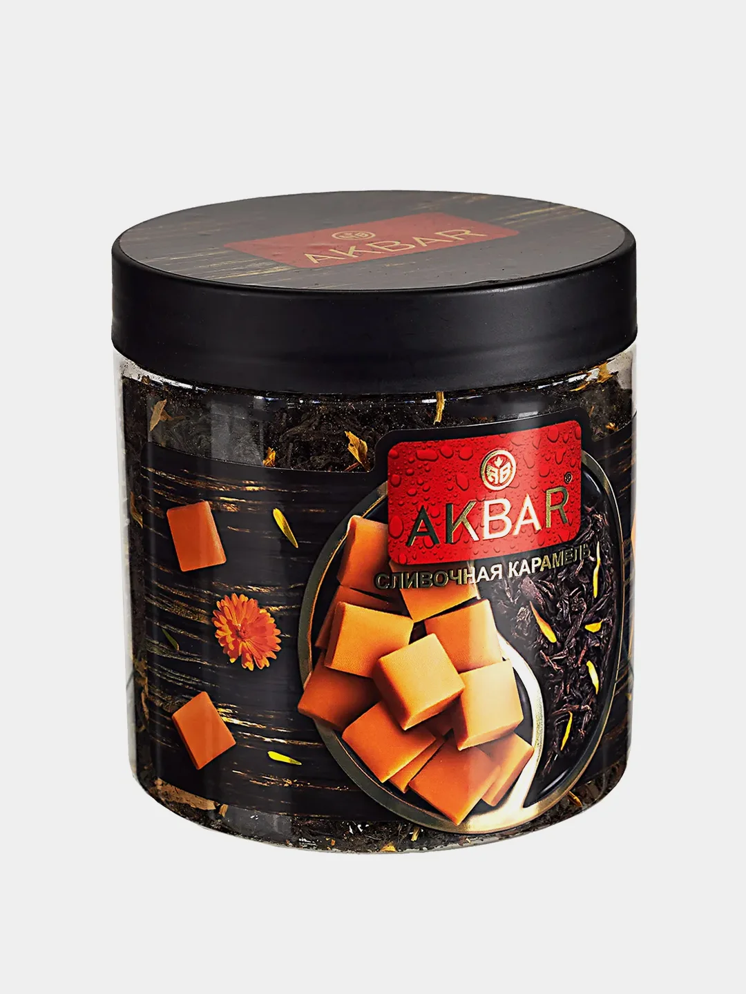 Чай черный AKBAR Сливочная карамель, крупнолистовой, 100 г