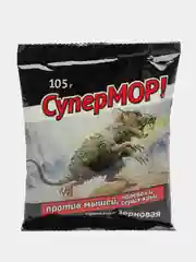 Отрава, приманка зерновая от  мышей и крыс, СуперМОР, 105гр
