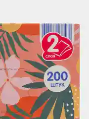 Белый салфетки бумажные Tafo косметические белые 2 слоя 19,5 x 19,5 см 200 шт