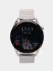Серебряный смарт часы GT4 MAX 2024, круглые