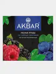 Чай черный AKBAR "Лесные ягоды", 100 пакетиков по 1,5 г