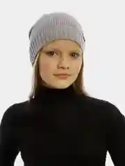 Серый шапка бини женская, осенняя вязаная, 10 цветов