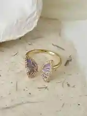 Серый металлик кольцо женское с бабочкой
