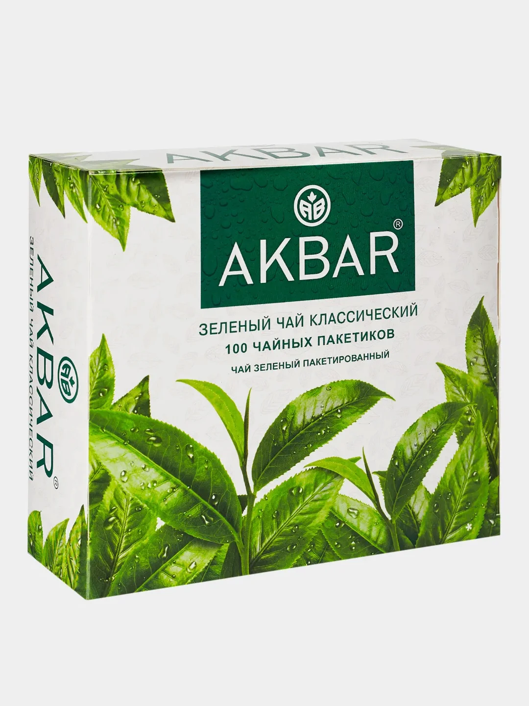 Чай зеленый AKBAR Классический, 100 пакетиков по 2 г