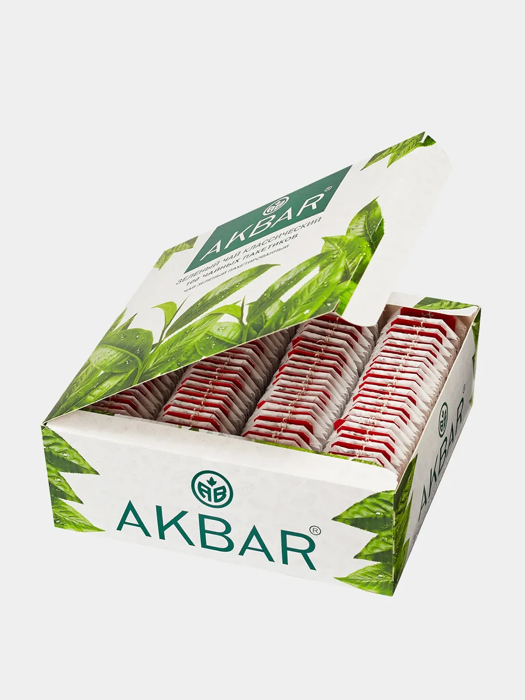Чай зеленый AKBAR Классический, 100 пакетиков по 2 г