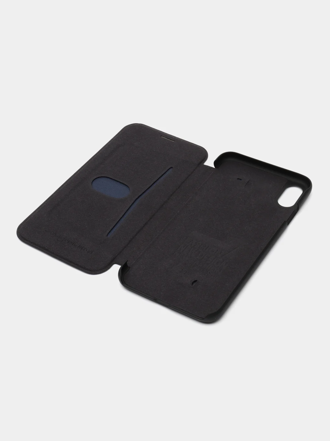 Черный чехол-книжка для iPhone XS Max с визитницей / отделом для карточки G-Case
