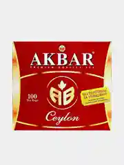 Чай черный AKBAR CEYLON, 100 пакетиков по 2 г