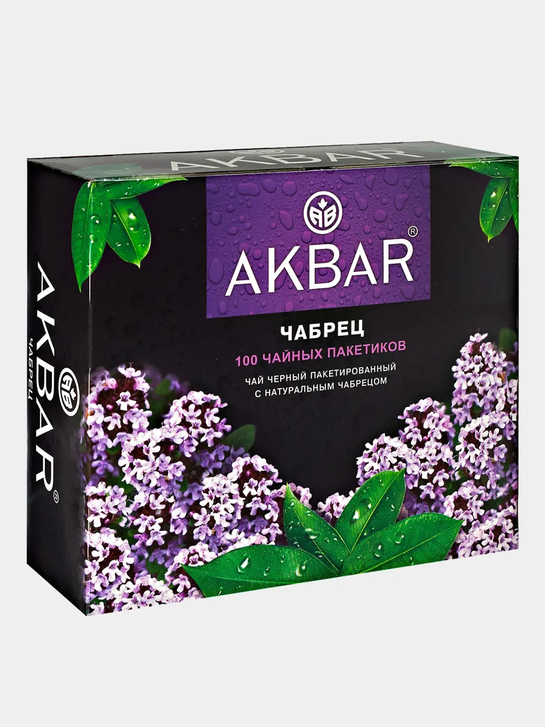 Чай черный AKBAR с чабрецом, 100 пакетиков по 1,5г