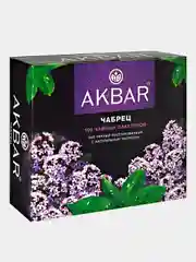 Чай черный AKBAR с чабрецом, 100 пакетиков по 1,5г