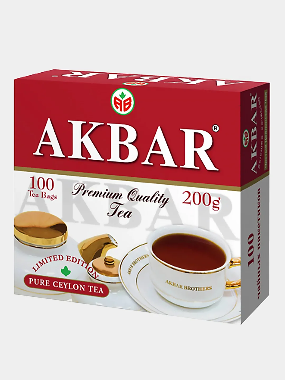 Чай черный AKBAR Limited Edition, 100 пакетиков по 2 г
