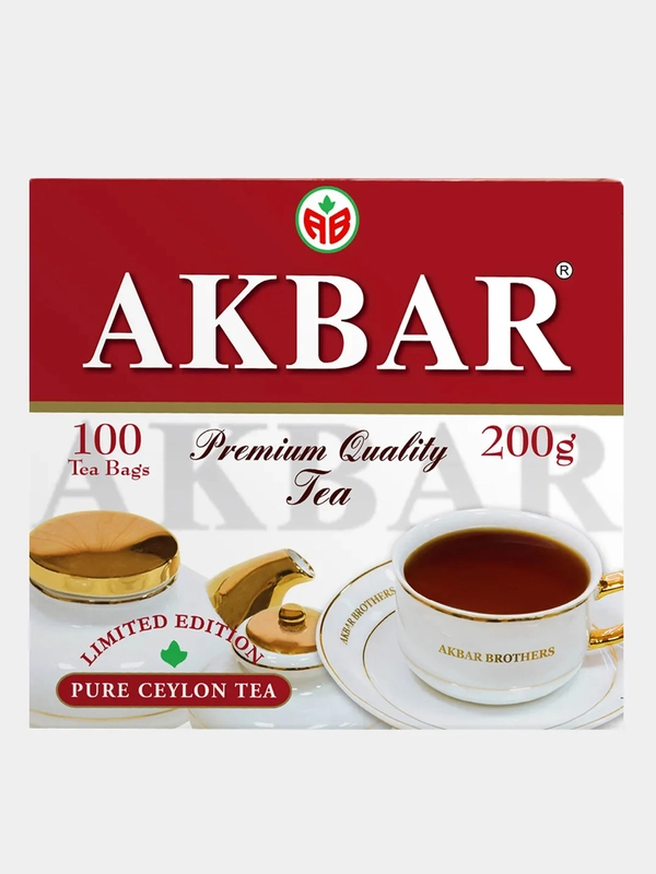 Чай черный AKBAR Limited Edition, 100 пакетиков по 2 г