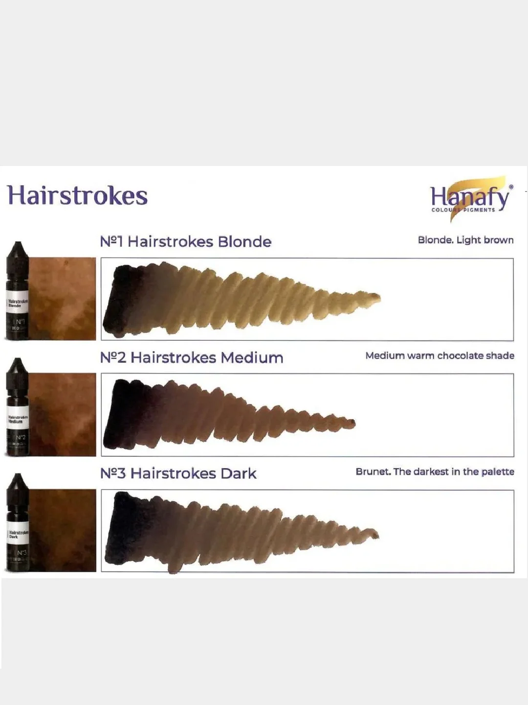 Пигмент для бровей Hanafy Hairstrokes  для волосковой техники 15 мл