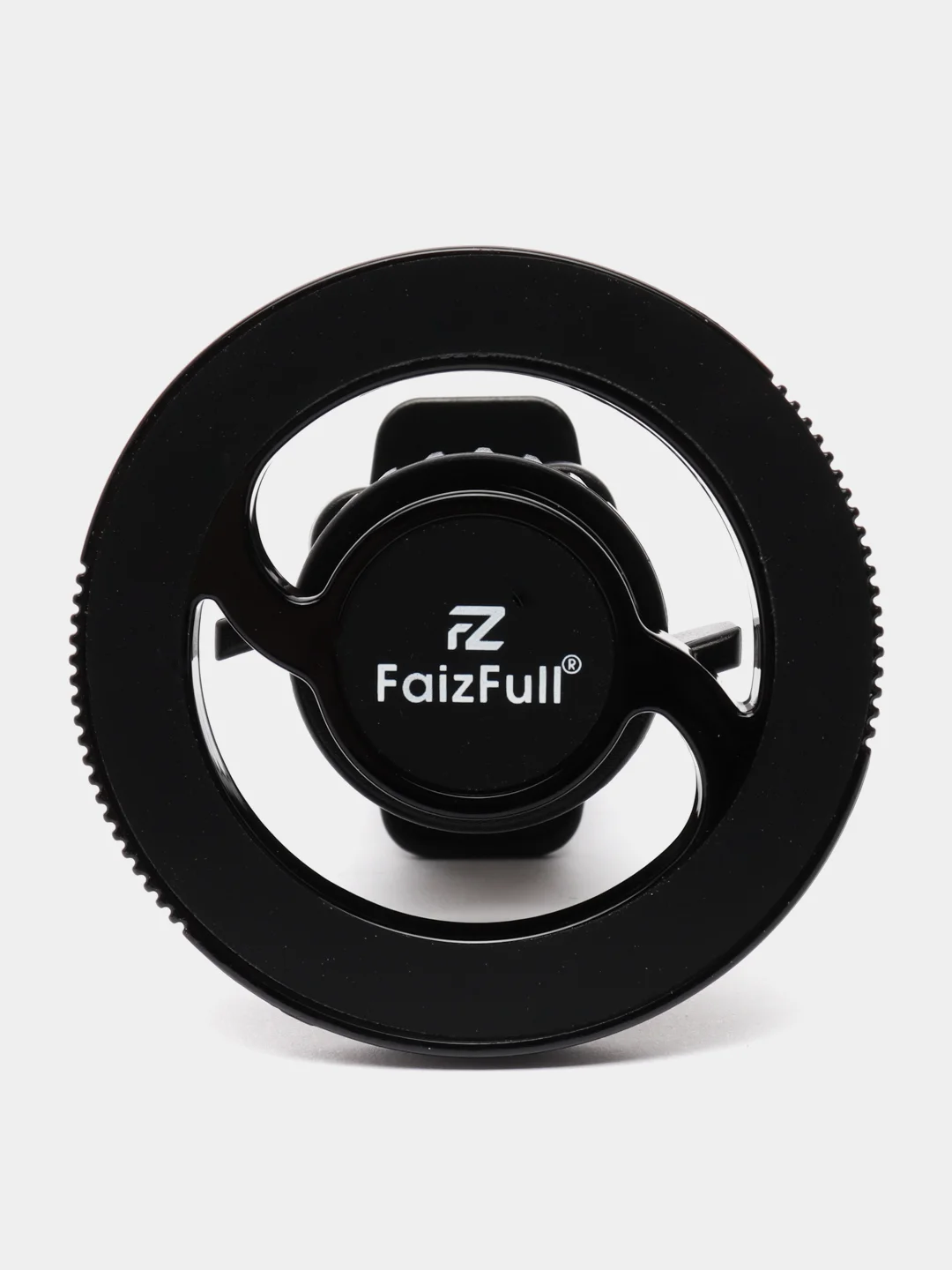 Черный держатель для телефона автомобильный магнитный усиленный FaizFull F25