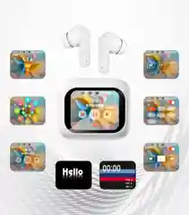 Белый беспроводные наушники А6 Pro с дисплеем и с сенсорным управлением/спортивные