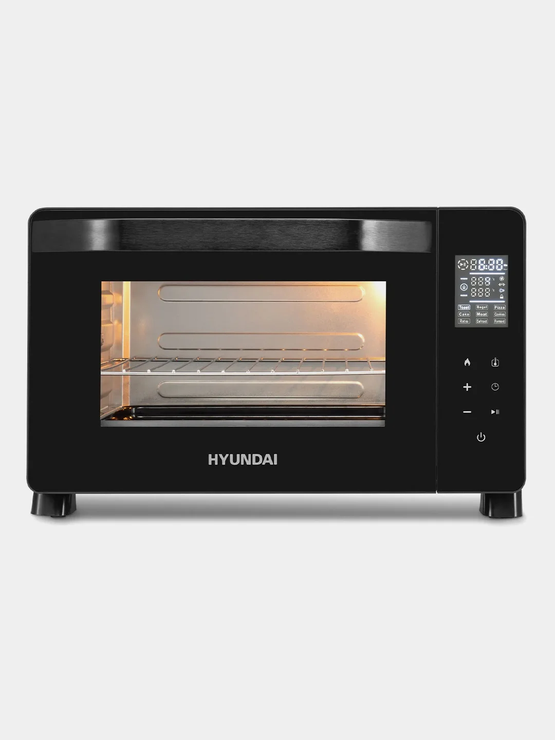 Мини-печь Hyundai MIO-HY088, 23л, 1500Вт, черный