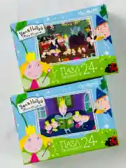 Пазл для малышей Мозаика детская развивающая игра бен холли мини 24 2 шт Ben&Holly мультик