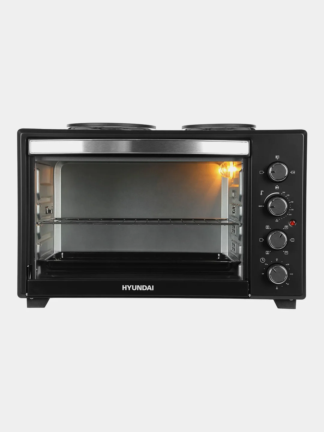 Мини-печь Hyundai MIO-HY099, 45л, 1600Вт, черный