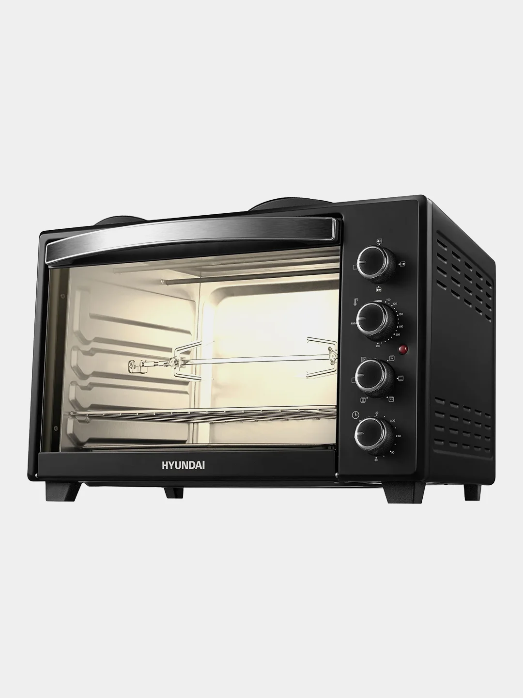 Мини-печь Hyundai MIO-HY099, 45л, 1600Вт, черный