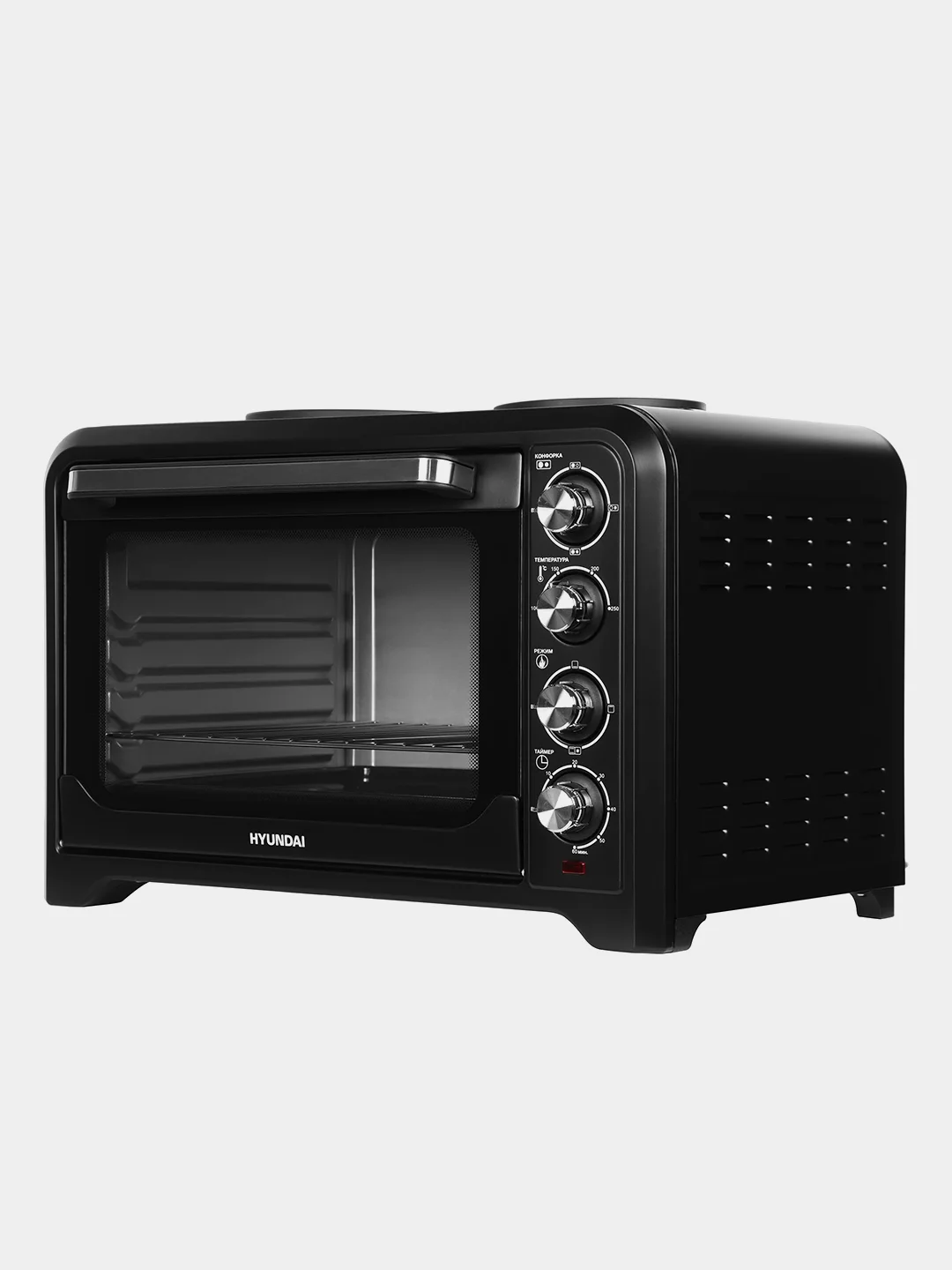 Мини-печь Hyundai MIO-HY098, 42 л, черный, 1600 Вт