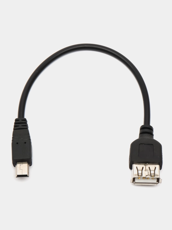 Кабель адаптер переходник OTG mini USB на USB для автомобиля MP3, MP4, камеры