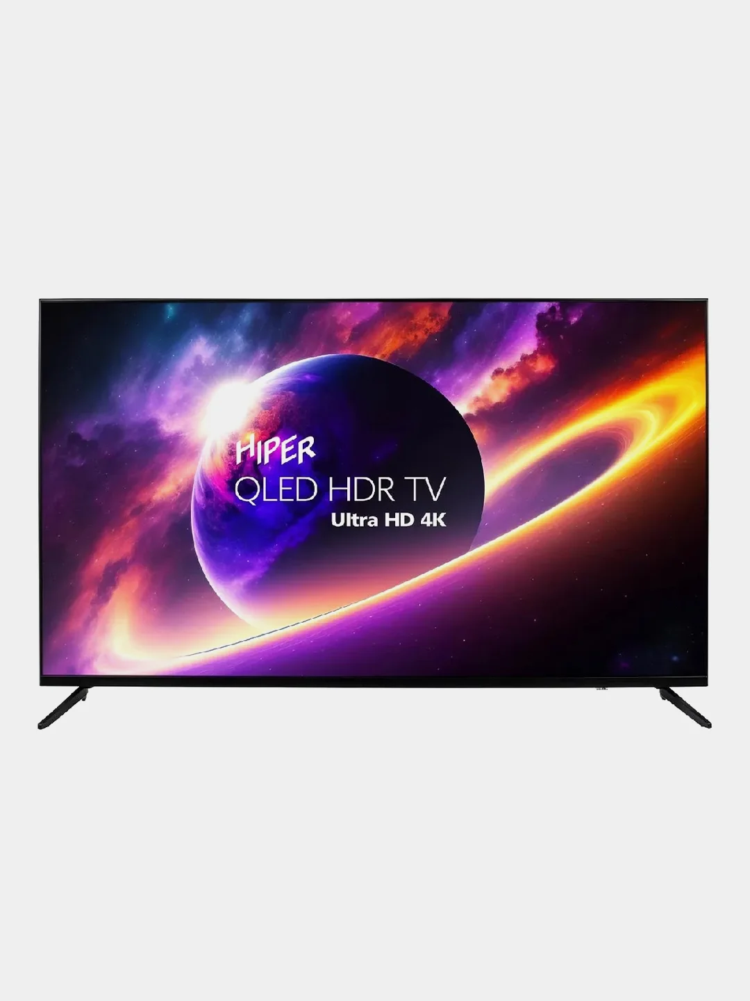 Черный телевизор Hiper QL55UD700AD ULTRA HD 4K QLED Wi-Fi Bluetooth Smart TV  (Graphite)
