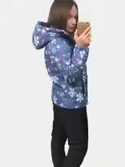 Синий меланж женский зимний утепленный спортивный костюм из плащевки
