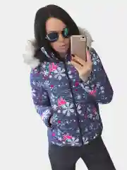 Синий меланж женский зимний утепленный спортивный костюм из плащевки