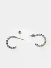 Серебряный серьги кольца крученые диаметр 2 см