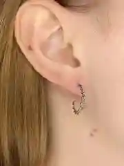 Серебряный серьги кольца крученые диаметр 2 см