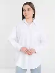 Рубашка женская oversize / рубашка школьная офисная для девушек