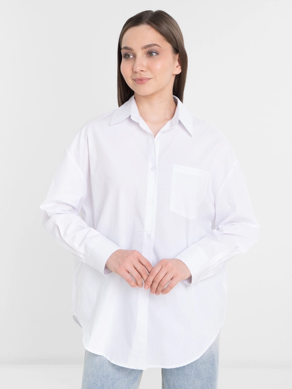 Рубашка женская oversize / рубашка школьная офисная для девушек