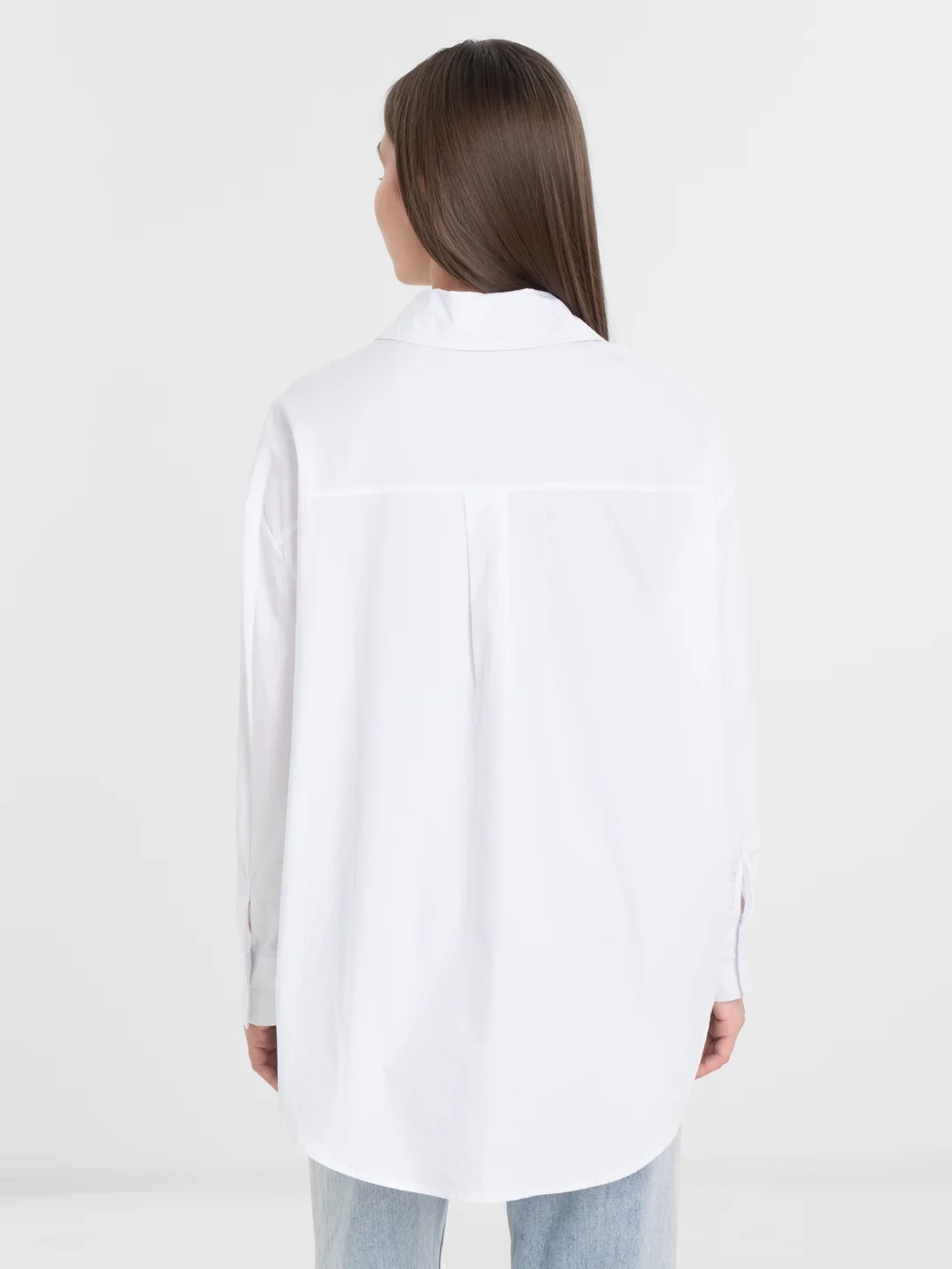 Рубашка женская oversize / рубашка школьная офисная для девушек