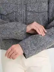 Тёмно-серый косуха куртка шерстяная оверсайз из пальтовой ткани