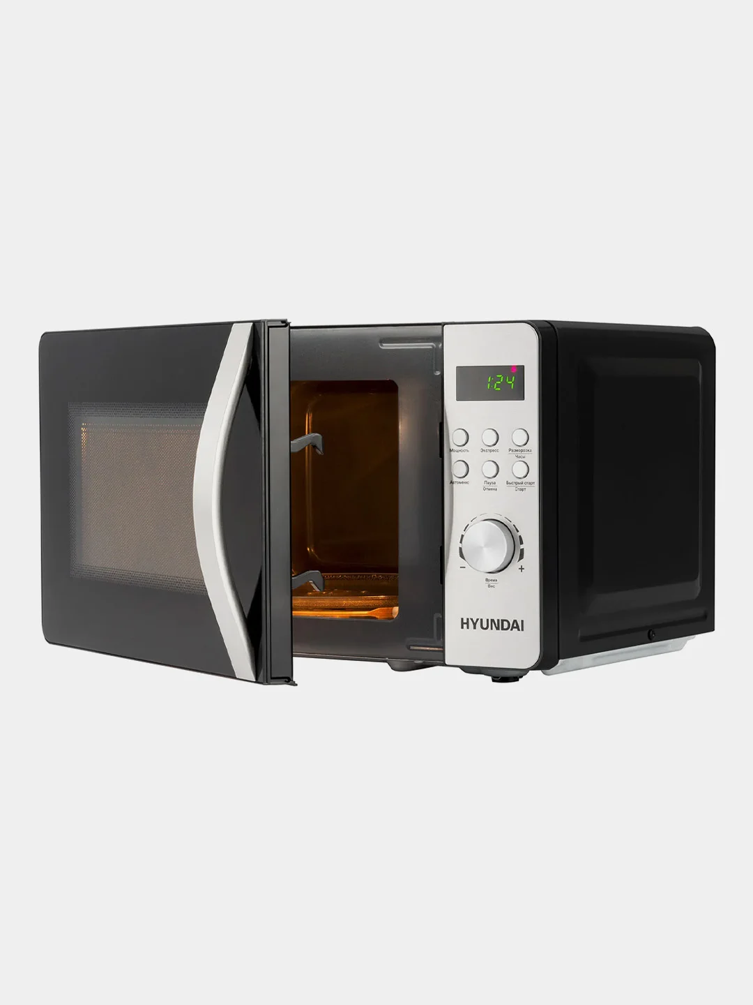 Микроволновая печь Hyundai HYM-D2074, 20л, 700Вт, черный/серебристый