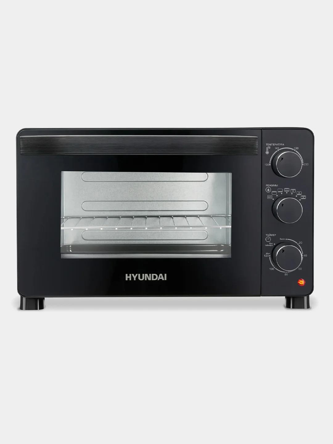 Мини-печь Hyundai MIO-HY080, 23л, 1500Вт, черный