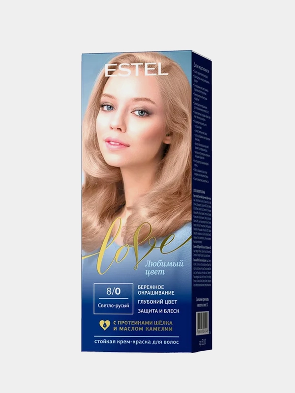 Стойкая крем-краска для волос ESTEL LOVE "Светло-русый", 8/0