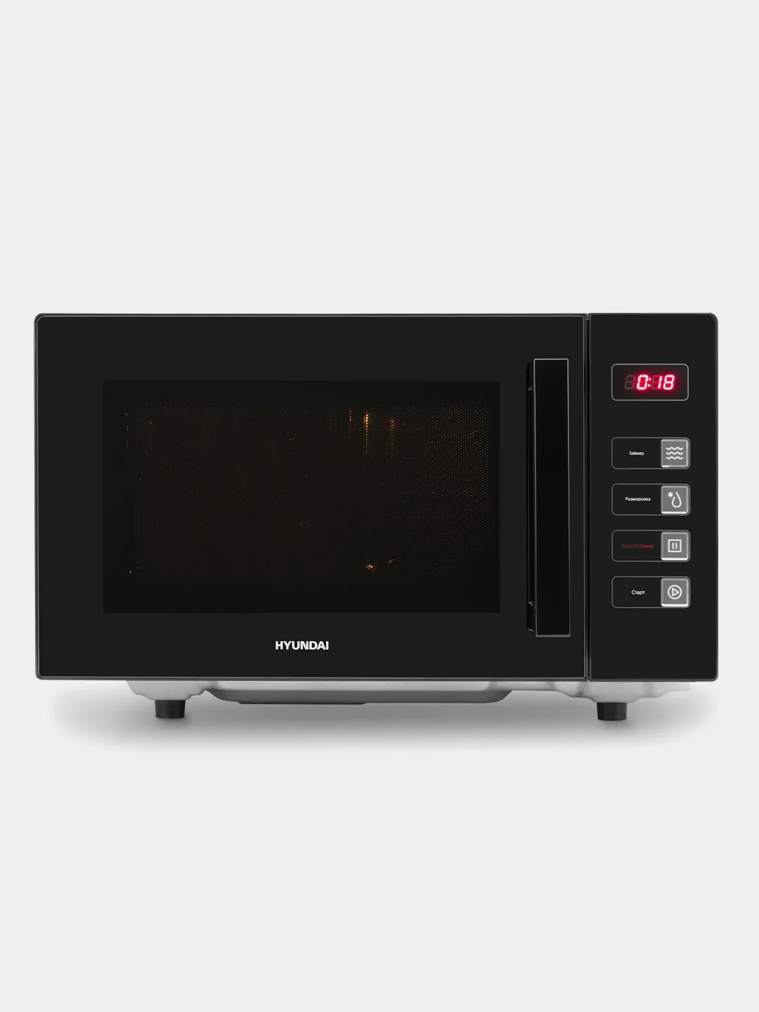 Микроволновая печь Hyundai HYM-D3008, 23 л, 800 Вт, черная